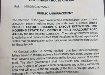 Imo Govt Raises Alarm Over Fake Land Papers