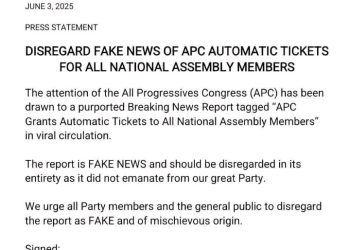 APC dismisses reports on granting lawmakers automatic tickets ahead 2027